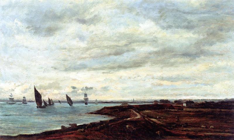 Charles-Francois Daubigny The Banks of Temise at Erith Spain oil painting art